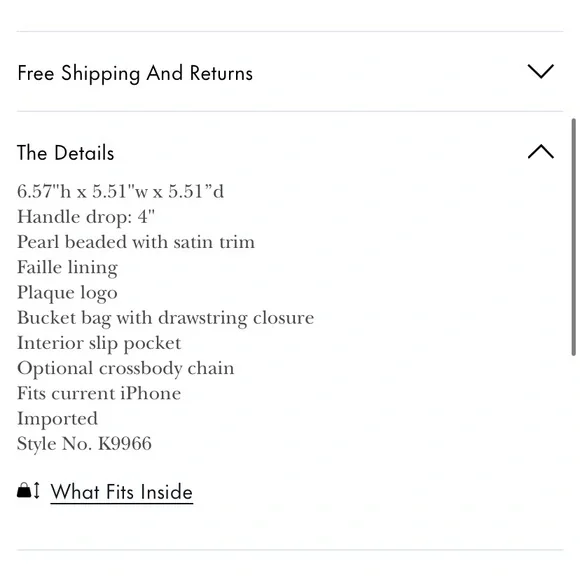 Kate Spade Purl Pearl Embellished Small Bucket Bag - Picture 8 of 12